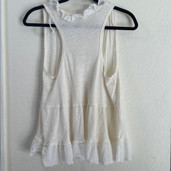 FREE PEOPLE White Ruffle Sleeveless Top - Picture 4 of 4